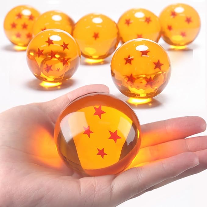 Large Crystal Acrylic Resin Glass Ball with Gift Box Dragon Transparent Play