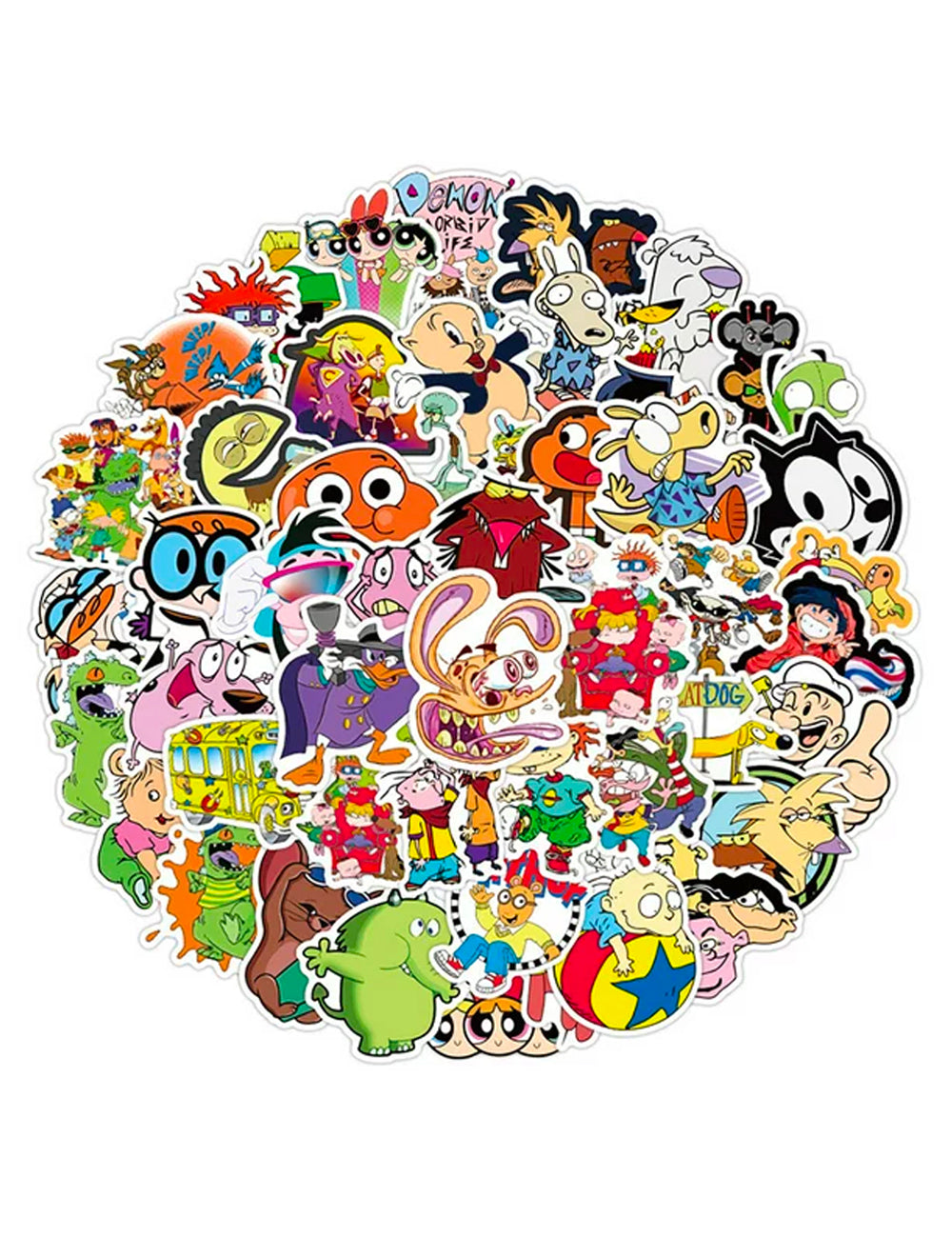 50PCS Mixed Classic Cartoon Anime Stickers