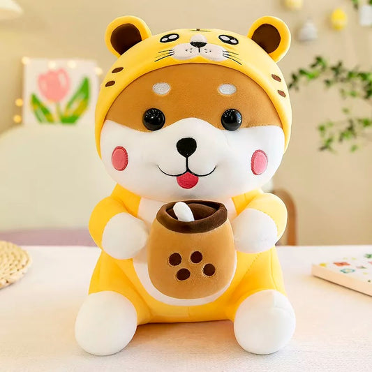 Tiger Drinking Boba Plush 50cm